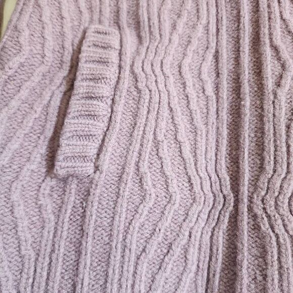 Ibex puzzle organic lavender wool sweater S - Picture 6 of 6